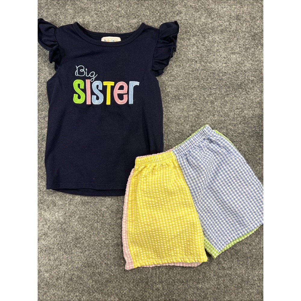Dapperly Done Designs Boutique "Big Sister" Short Set – Size 4T